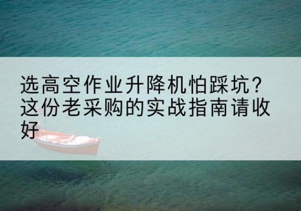 济源高空作业升降机厂家推荐-选高空作业升降机怕踩坑？这份老采购的实战指南请收好